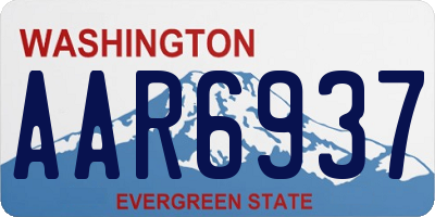 WA license plate AAR6937