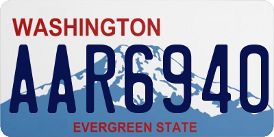 WA license plate AAR6940