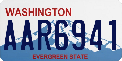 WA license plate AAR6941