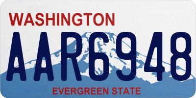 WA license plate AAR6948
