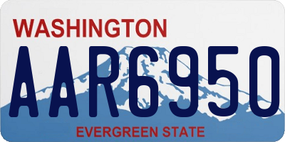 WA license plate AAR6950