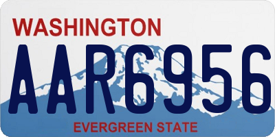 WA license plate AAR6956