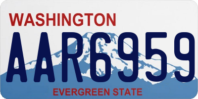 WA license plate AAR6959