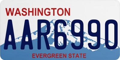 WA license plate AAR6990
