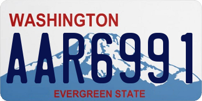 WA license plate AAR6991