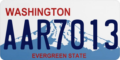 WA license plate AAR7013