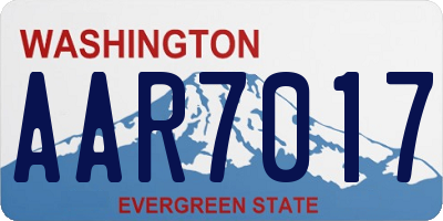 WA license plate AAR7017