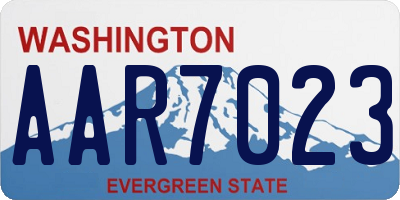 WA license plate AAR7023