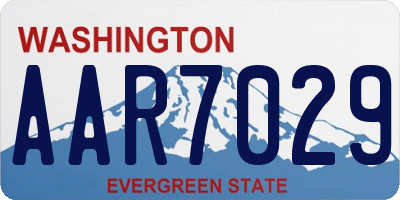 WA license plate AAR7029
