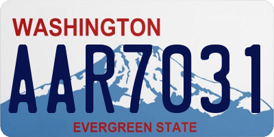 WA license plate AAR7031