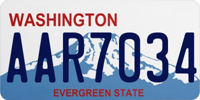 WA license plate AAR7034