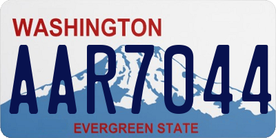 WA license plate AAR7044
