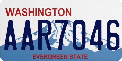 WA license plate AAR7046