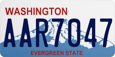 WA license plate AAR7047