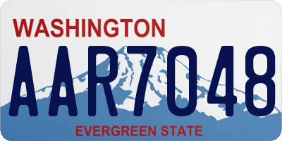 WA license plate AAR7048