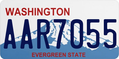 WA license plate AAR7055