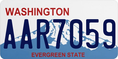 WA license plate AAR7059