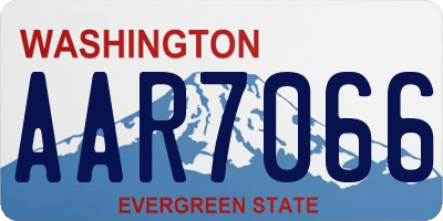 WA license plate AAR7066
