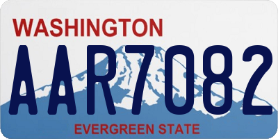 WA license plate AAR7082