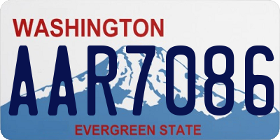 WA license plate AAR7086