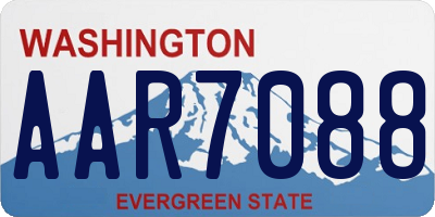 WA license plate AAR7088