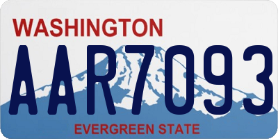 WA license plate AAR7093