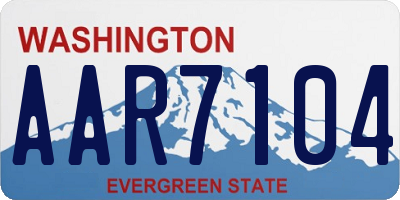 WA license plate AAR7104