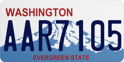 WA license plate AAR7105