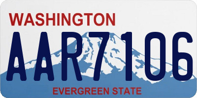 WA license plate AAR7106