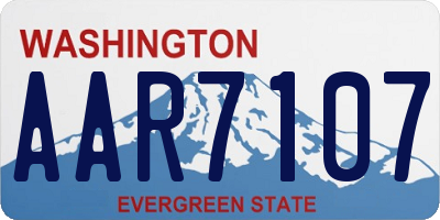 WA license plate AAR7107
