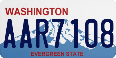 WA license plate AAR7108