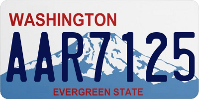 WA license plate AAR7125