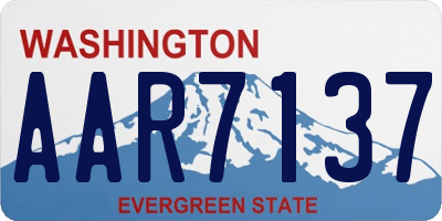 WA license plate AAR7137
