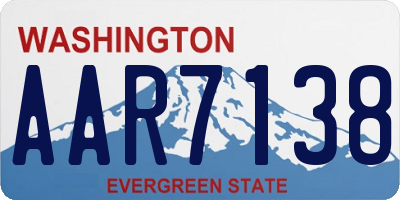 WA license plate AAR7138