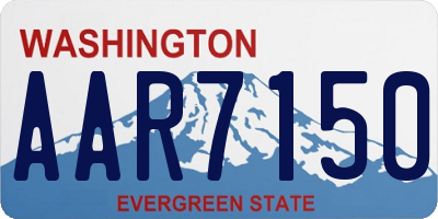 WA license plate AAR7150