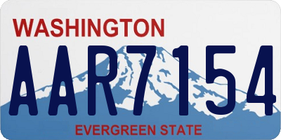 WA license plate AAR7154
