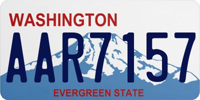 WA license plate AAR7157