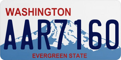 WA license plate AAR7160