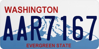 WA license plate AAR7167
