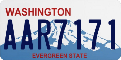 WA license plate AAR7171