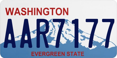 WA license plate AAR7177