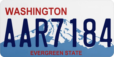 WA license plate AAR7184