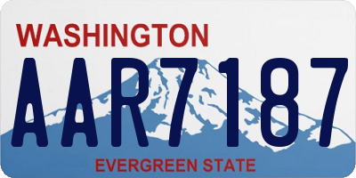 WA license plate AAR7187