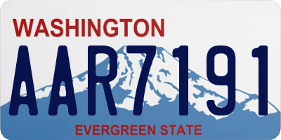 WA license plate AAR7191