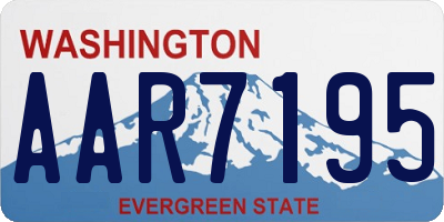 WA license plate AAR7195