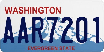 WA license plate AAR7201