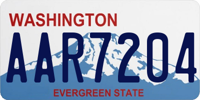 WA license plate AAR7204