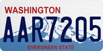 WA license plate AAR7205