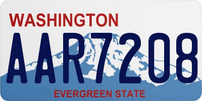 WA license plate AAR7208