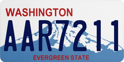 WA license plate AAR7211